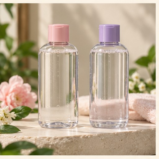 Bioderma hồng và L'Oréal tím